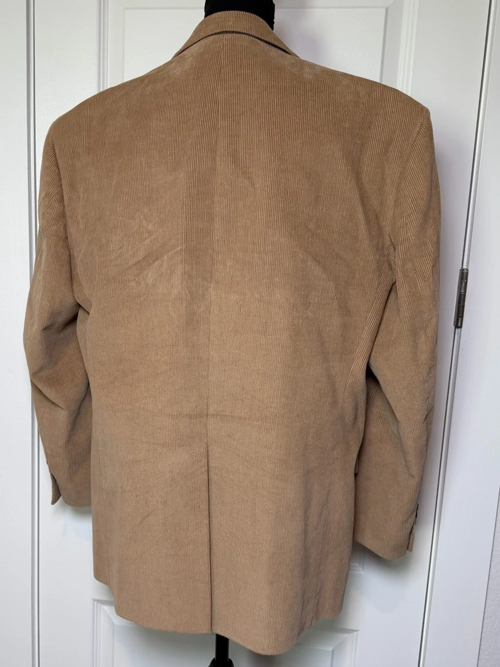 Chaps Mens 42R Tan Corduroy Sport Coat Blazer 2 Button Cotton Classic Fit